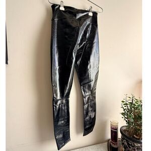 NWT Spanx Faux Patent Leather Leggings Classic Black Size M 20301R